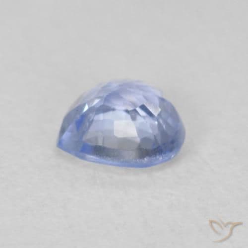 0.61ct Natural Pastel Blue Sapphire, Heart Shape, 5.2x5.1 mm