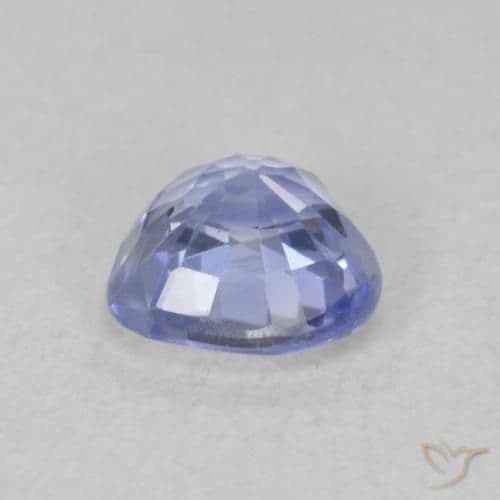 0.77ct Natural Pastel Blue Sapphire, Heart Shape, 5.4x5.3 mm