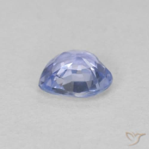 0.42ct Natural Pastel Blue Sapphire, Heart Shape, 4.8x4.8 mm