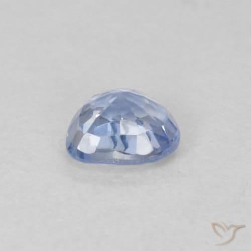 0.44ct Natural Pastel Blue Sapphire, Heart Shape, 4.6x4.6 mm