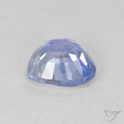 0.76ct Light Purplish Blue Sapphire, Heart Shape, 5.5x5.2 mm