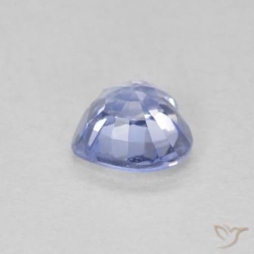 0.55ct Natural Light Blue Sapphire, Heart Shape, 4.9x4.7 mm