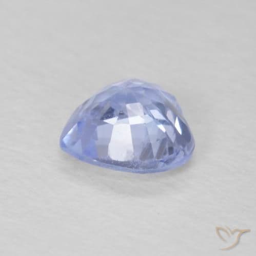 0.63ct Natural Pastel Blue Sapphire, Heart Shape, 5.2x5.1 mm