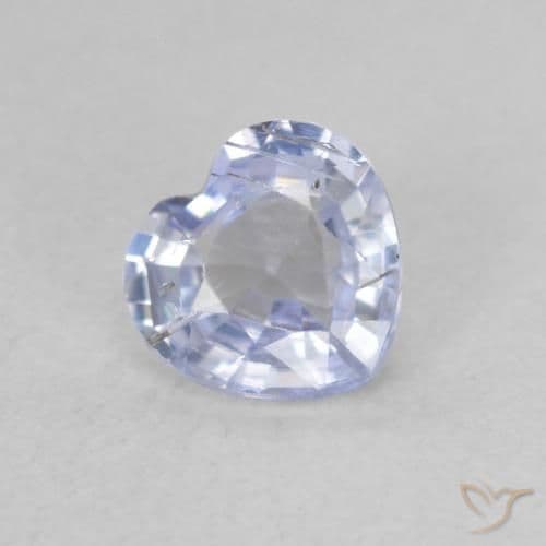 0.62ct Light Purplish Blue Sapphire, Heart Shape, 5.2x5 mm