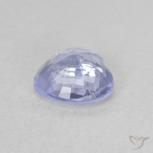 0.62ct Light Purplish Blue Sapphire, Heart Shape, 5.2x5 mm