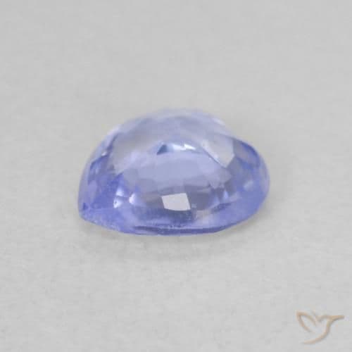 0.54ct Natural Light Blue Sapphire, Heart Shape, 5.4x5.3 mm