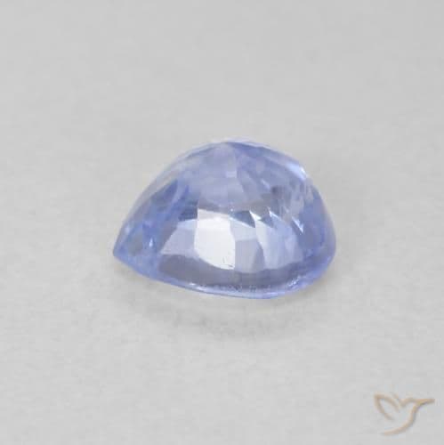 0.55ct Light Purplish Blue Sapphire, Heart Shape, 4.8x4.7 mm