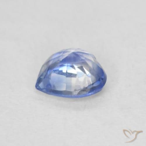0.44ct Natural Pastel Blue Sapphire, Heart Shape, 4.7x4.7 mm