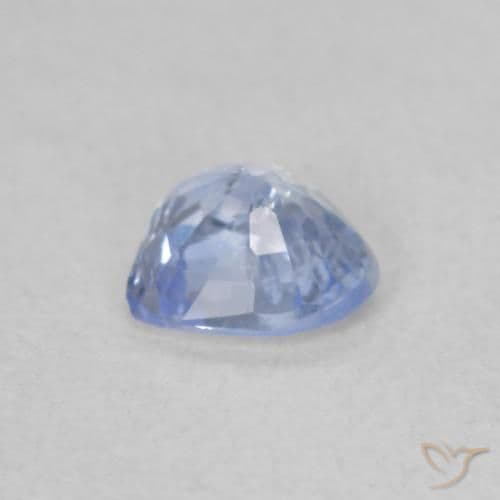 0.47ct Natural Pastel Blue Sapphire, Heart Shape, 4.9x4.8 mm