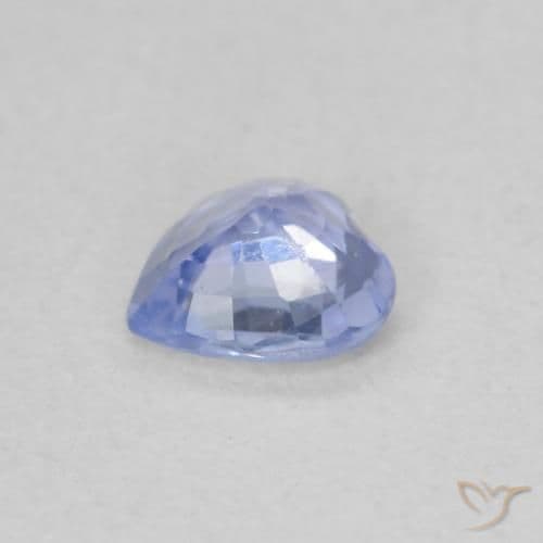 0.44ct Natural Pastel Blue Sapphire, Heart Shape, 4.9x4.8 mm