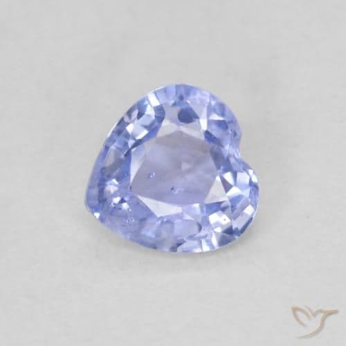 0.45ct Natural Light Blue Sapphire, Heart Shape, 4.7x4.7 mm