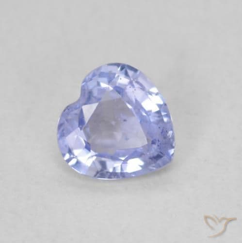 0.45ct Natural Light Blue Sapphire, Heart Shape, 4.7x4.7 mm