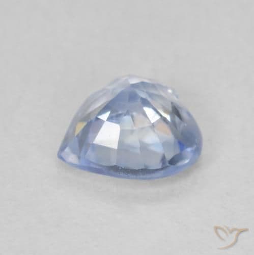 0.72ct Natural Pastel Blue Sapphire, Heart Shape, 5.5x5.4 mm