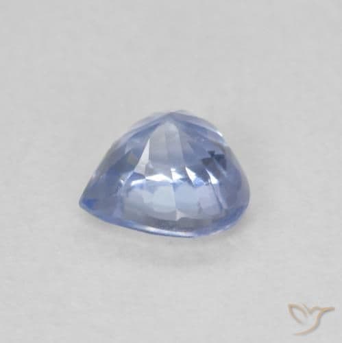 0.54ct Light Purplish Blue Sapphire, Heart Shape, 4.7x4.7 mm