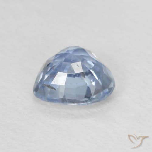 0.59ct Light Baby Blue Sapphire, Heart Shape, 5.1x4.9 mm