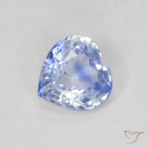 0.50ct Purplish Blue Sapphire, Heart Shape, 4.8x4.8 mm