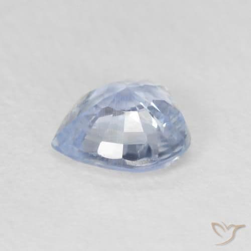 0.55ct Very Light Blue Sapphire, Heart Shape, 5.1x5 mm