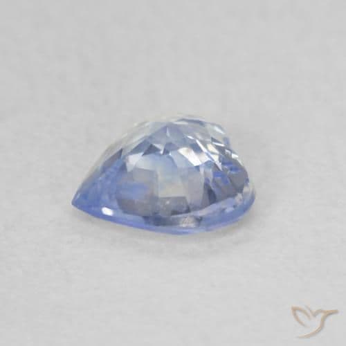 0.44ct Natural Pastel Blue Sapphire, Heart Shape, 5x4.8 mm