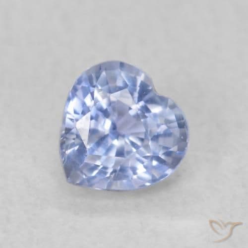 0.42ct Bluish White Sapphire, Heart Shape, 4.3x4.3 mm