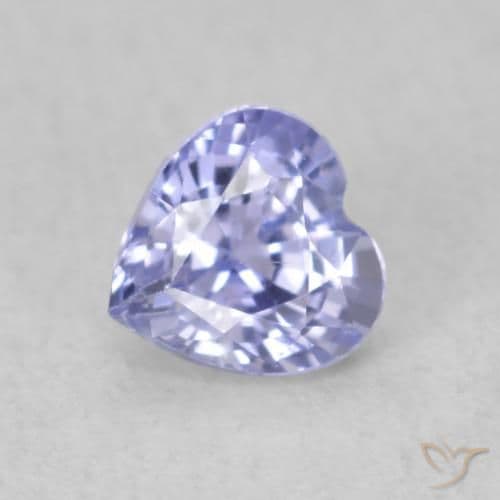 0.42ct Bluish White Sapphire, Heart Shape, 4.3x4.3 mm