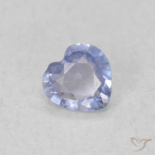 0.30ct Light Violet Blue Sapphire, Heart Shape, 3.9x3.8 mm