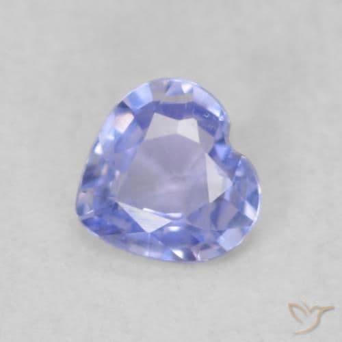 0.39ct Natural Pastel Blue Sapphire, Heart Shape, 4.3x4.2 mm