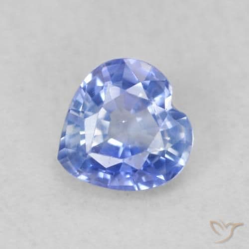 0.42ct Bluish White Sapphire, Heart Shape, 4.3x4.3 mm