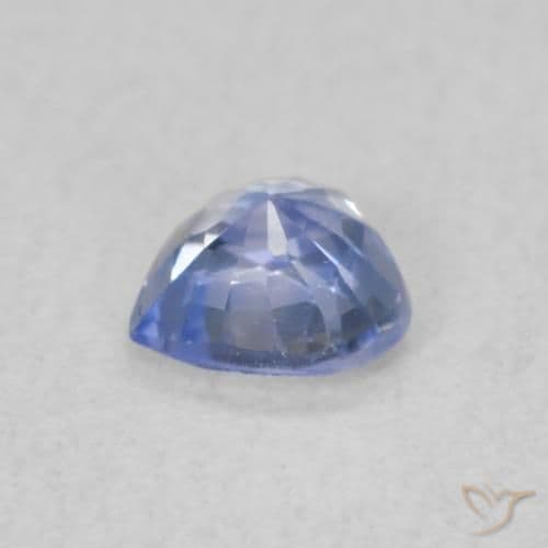 0.33ct Natural Pastel Blue Sapphire, Heart Shape, 4.1x4.1 mm