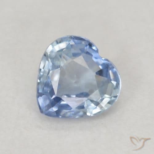 0.42ct Light Purplish Blue Sapphire, Heart Shape, 4.5x4.5 mm