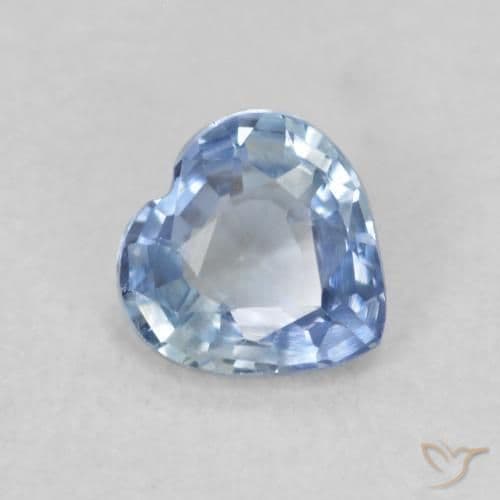 0.42ct Light Purplish Blue Sapphire, Heart Shape, 4.5x4.5 mm