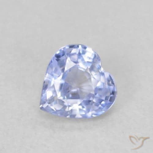 0.35ct Light Violet Blue Sapphire, Heart Shape, 4.2x4.1 mm