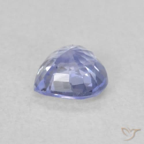 0.35ct Light Violet Blue Sapphire, Heart Shape, 4.2x4.1 mm