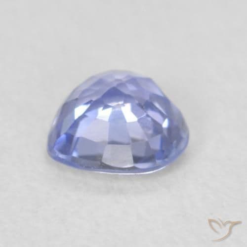 0.46ct Natural Pastel Blue Sapphire, Heart Shape, 4.6x4.5 mm