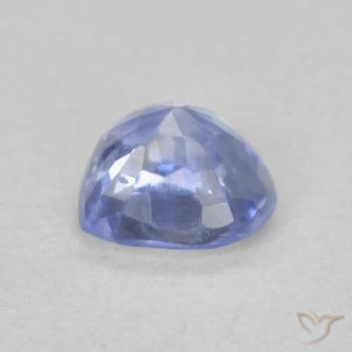 0.49ct Natural Pastel Blue Sapphire, Heart Shape, 4.7x4.6 mm