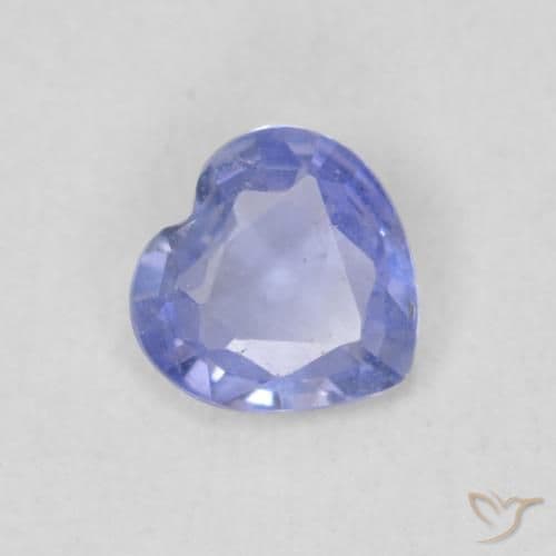 0.41ct Natural Violet Blue Sapphire, Heart Shape, 4.9x4.8 mm