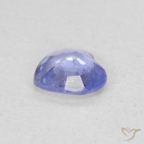 0.41ct Natural Violet Blue Sapphire, Heart Shape, 4.9x4.8 mm
