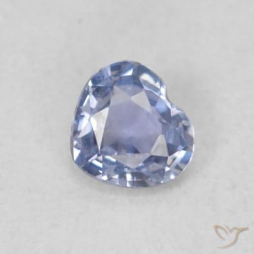 0.28ct Natural Light Blue Sapphire, Heart Shape, 4.1x3.7 mm