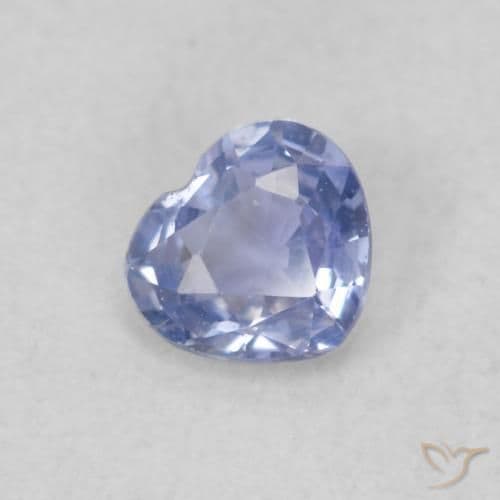 0.28ct Natural Light Blue Sapphire, Heart Shape, 4.1x3.7 mm