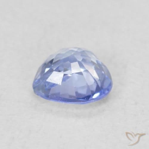 0.41ct Natural Pastel Blue Sapphire, Heart Shape, 4.3x4.3 mm