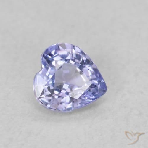 0.29ct Natural Light Blue Sapphire, Heart Shape, 4x3.8 mm