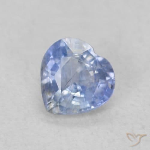 0.37ct Natural Baby Blue Sapphire, Heart Shape, 4.3x4.2 mm