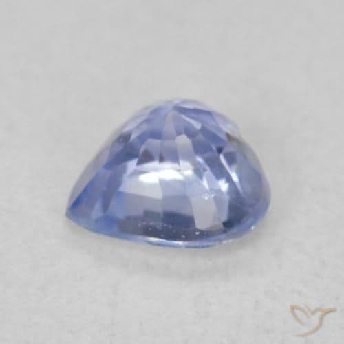 0.48ct Natural Pastel Blue Sapphire, Heart Shape, 4.7x4.6 mm