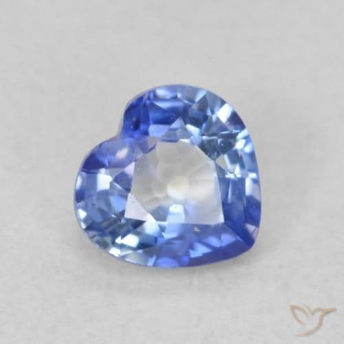 0.43ct Medium Navy Blue Sapphire, Heart Shape, 4.5x4.4 mm