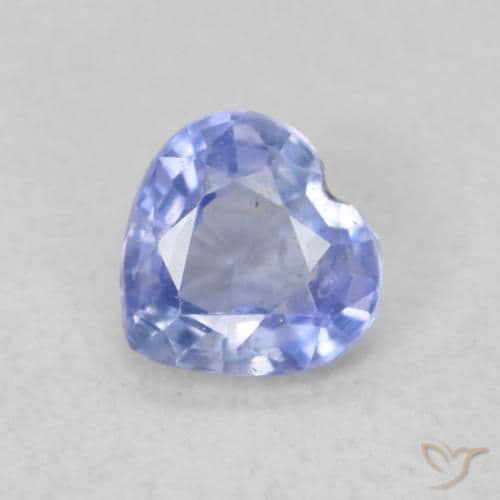 0.42ct Natural Light Blue Sapphire, Heart Shape, 4.5x4.2 mm