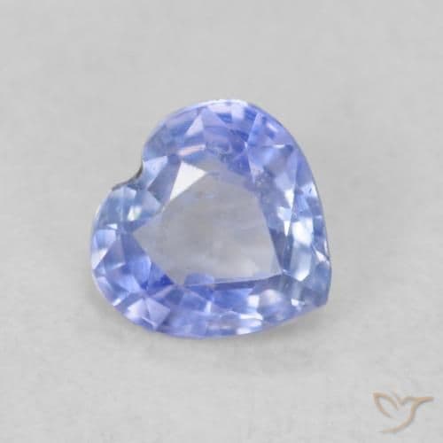 0.39ct Natural Baby Blue Sapphire, Heart Shape, 4.5x4.4 mm
