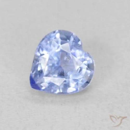 0.39ct Light Violet Blue Sapphire, Heart Shape, 4.1x4.1 mm