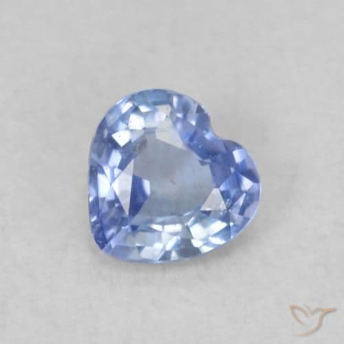 0.31ct Natural Pastel Blue Sapphire, Heart Shape, 4.2x4.1 mm