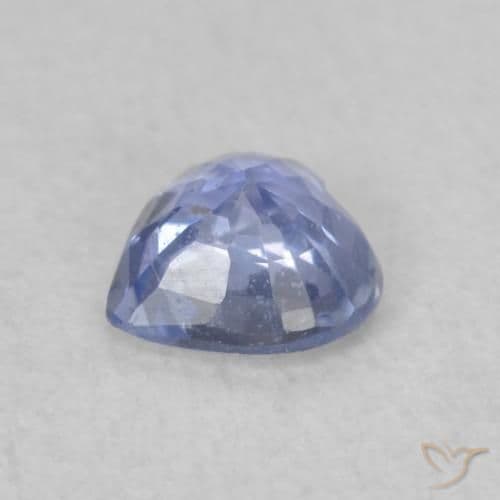 0.40ct Natural Pastel Blue Sapphire, Heart Shape, 4.5x4.5 mm