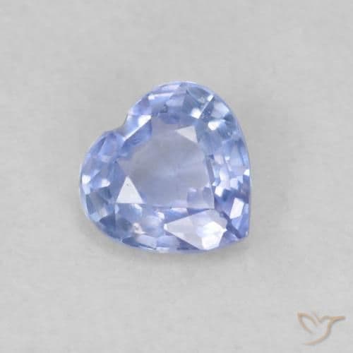 0.30ct Natural Light Blue Sapphire, Heart Shape, 4.1x4.1 mm