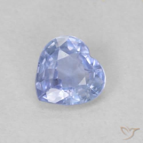 0.30ct Natural Light Blue Sapphire, Heart Shape, 4.1x4.1 mm